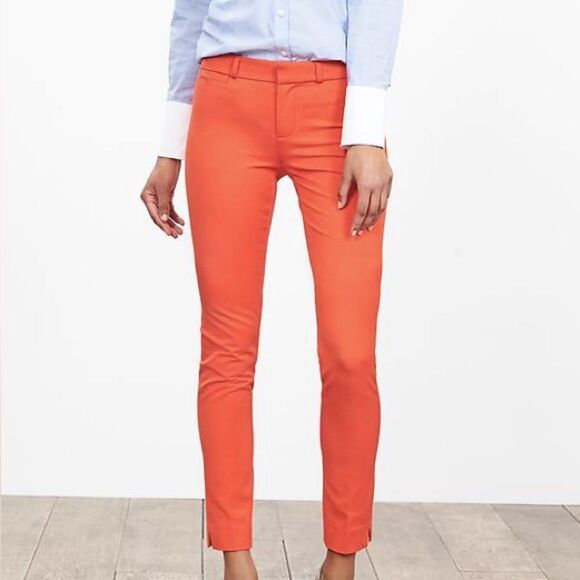 GAP Women's Orange Slim Cropped Stretch Pants Size 0 - Picture 1 of 8